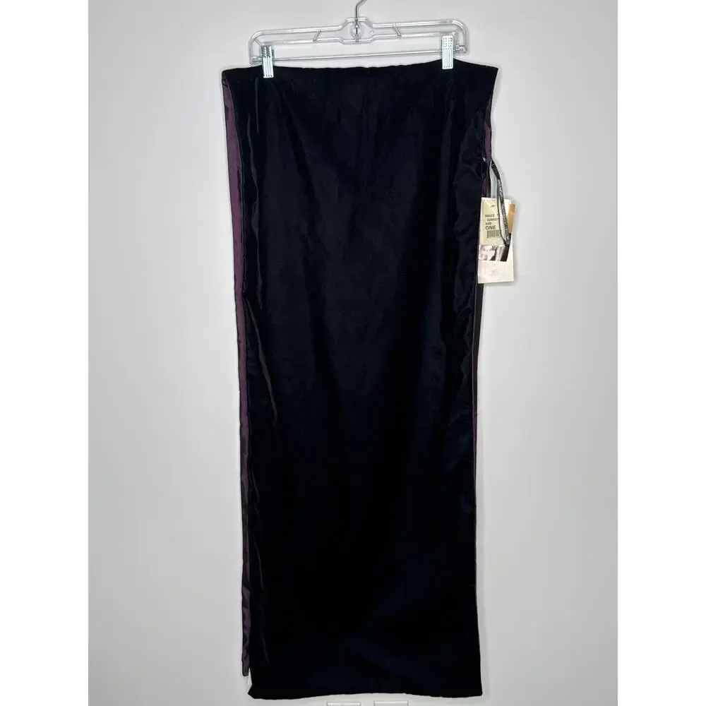 NWT Vintage Jessica McClintock Burgundy Velvet & Taffeta reversable Shawl Wrap - Picture 4 of 11